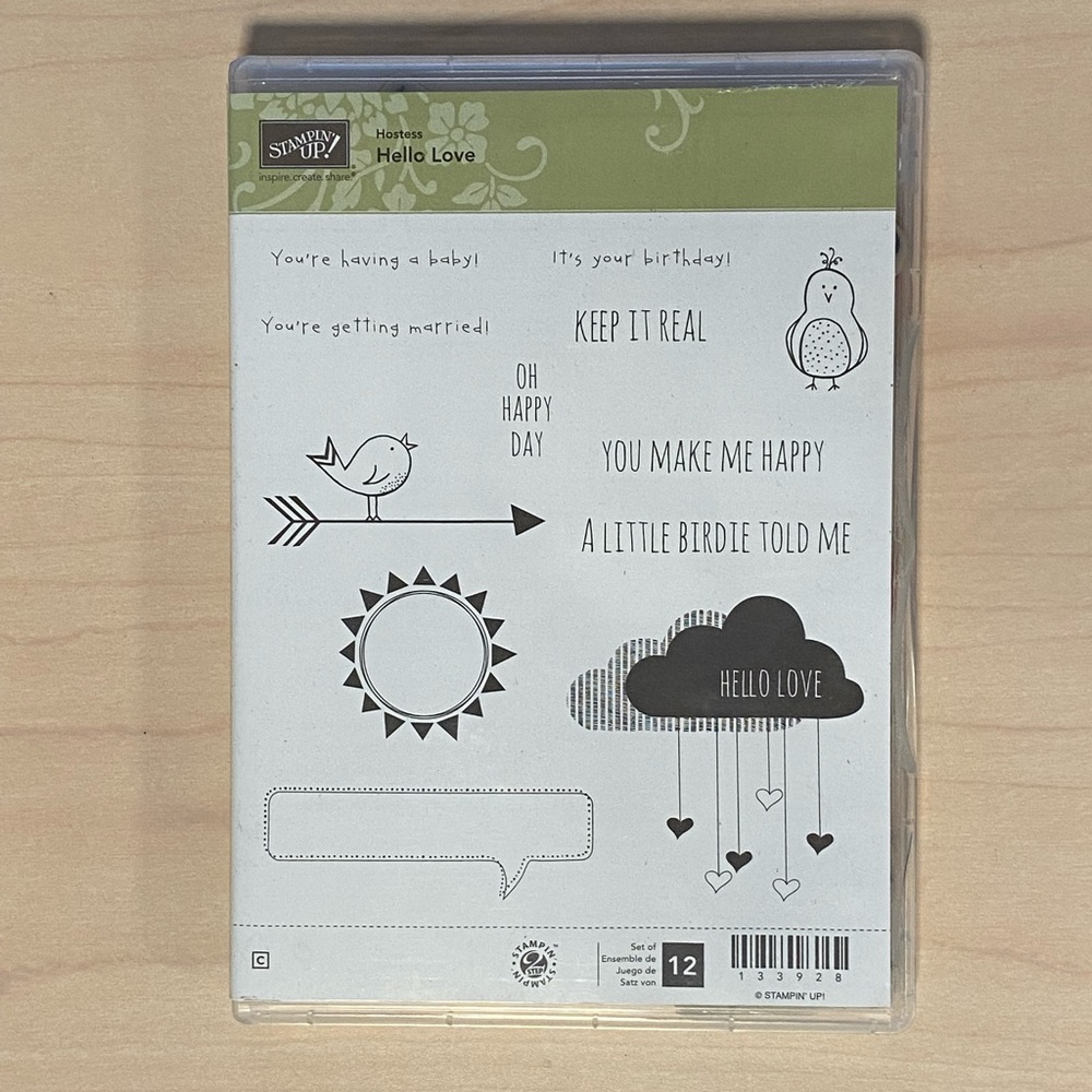 Stampin Up! Hello Love set of 12